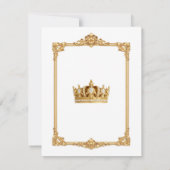 Invitation Crowned in Gold Royal Crown Elegant Wedding RSVP (Dos)