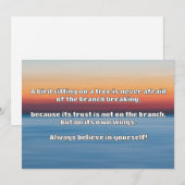 Invitation Croyance Empath Citation d'encouragement positif (Devant / Derrière)
