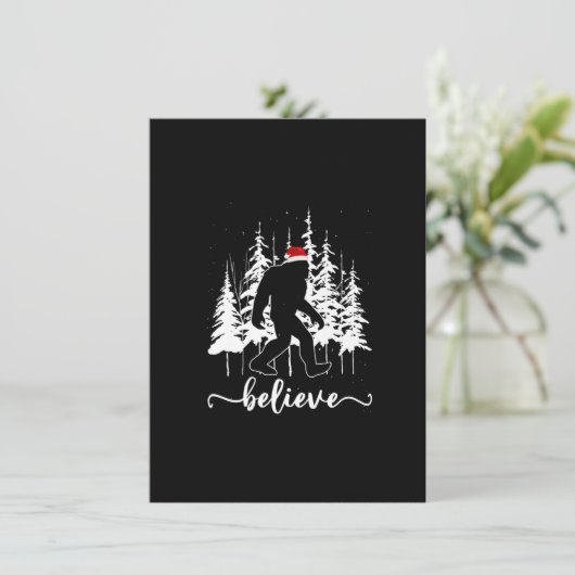 Invitation Croyez Bigfoot Light Père Noël Squatch Arbre de No (Debout devant)