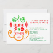 Invitation Croyez en la saison, Noël Fête, ZPR (Devant)