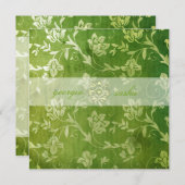 Invitation Cru floral vert magnifique de la CHROMATOGRAPHIE (Devant / Derrière)