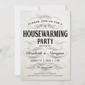 Invitation Cru Scrollwork d'invitations de partie de (Devant)