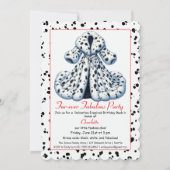 Invitation Cruella-Inspired Dalmatian Party – Birthday (Devant)