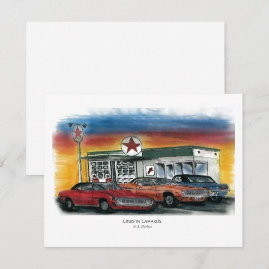 Invitation - Cruis'in Camaros (Devant / Derrière)