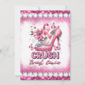 Invitation Crush cancer du sein de la conscience mois surviva (Devant)