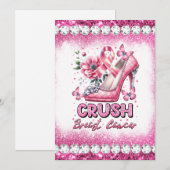 Invitation Crush cancer du sein de la conscience mois surviva (Devant / Derrière)