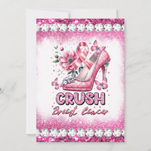 Invitation Crush cancer du sein de la conscience mois surviva
