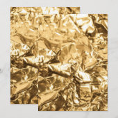Invitation Crushed Golden Folds (Devant / Derrière)