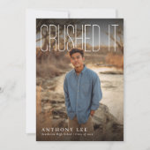 Invitation Crushed It PhotoPop Graduation Party (Devant)