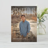 Invitation Crushed It PhotoPop Graduation Party (Debout devant)