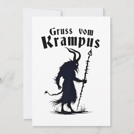 Invitation Cruss Vom Krampus Noël Noël Noël Noël Diable Éffra (Devant)