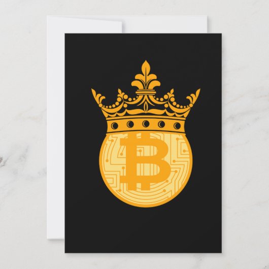 Invitation Crypto BTC Cryptomonnaie Bitcoin argent cadeau (Devant)