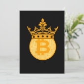 Invitation Crypto BTC Cryptomonnaie Bitcoin argent cadeau (Debout devant)