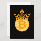 Invitation Crypto BTC Cryptomonnaie Bitcoin argent cadeau (Devant / Derrière)