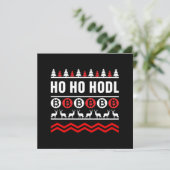 Invitation Crypto de Noël Ho Ho Hodl Bitcoin BTC Cadeau d'arg (Debout devant)