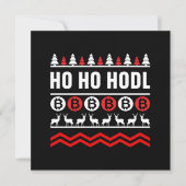 Invitation Crypto de Noël Ho Ho Hodl Bitcoin BTC Cadeau d'arg (Devant)