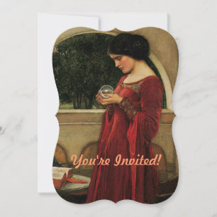 Invitation Crystal Ball Woman Waterhouse Peinture