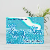 Invitation Crystal Blue Caribou - Vrolijk kerstfeest (Debout devant)