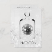Invitation Crystal Globe Night Club Party Silver Grey Parties (Devant / Derrière)