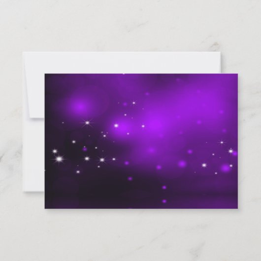 Invitation Crystal Snowflake Purple Noël Party RSVP (Dos)