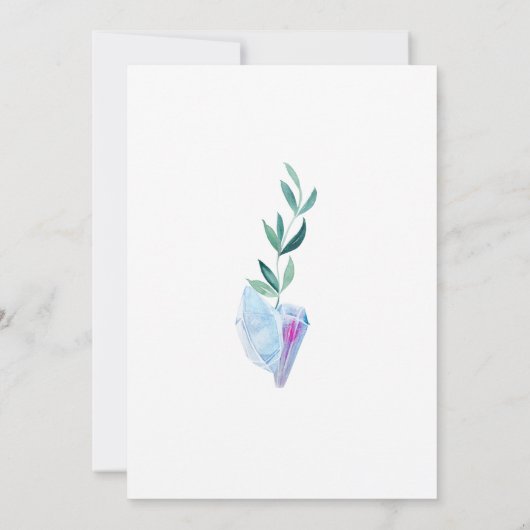 Invitation Crystal Witch Gems & Feuille Rainbow Handfasting (Dos)