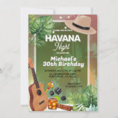 Invitation Cuba Havana Night Man Anniversaire (Devant)