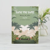 Invitation Cuba Save the Date Vintage (Debout devant)