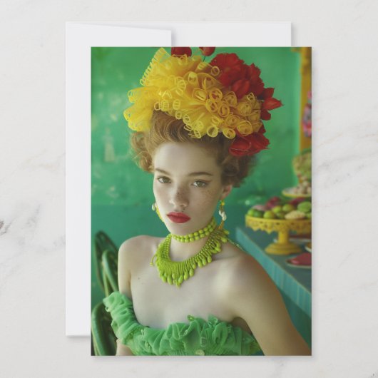 Invitation Cubana Verde Amarillo (Devant)