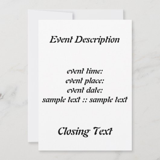 Invitation Cubes cosmiques (Dos)