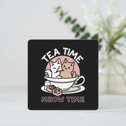 Invitation Cuddin en coupe - Tea Time adorable (Debout devant)