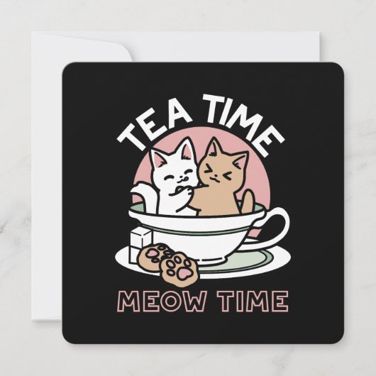 Invitation Cuddin en coupe - Tea Time adorable (Devant)