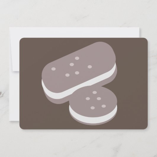 Invitation Cuillère à glace et sandwich à la glace Confetti (Dos)