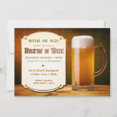 Invitation Cuir de bière rivets Brew N 'Que (Devant)