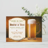 Invitation Cuir de bière rivets Brew N 'Que (Debout devant)