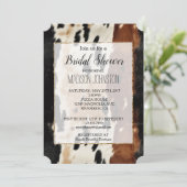 Invitation Cuir de vache couleur marron occidentale  (Debout devant)