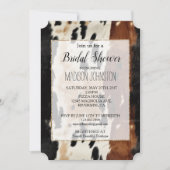 Invitation Cuir de vache couleur marron occidentale  (Devant)