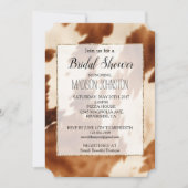 Invitation Cuir de vache crème marron occidental (Devant)