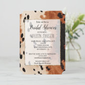 Invitation Cuir de vache marron noir crème (Debout devant)