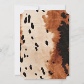 Invitation Cuir de vache marron noir crème (Dos)