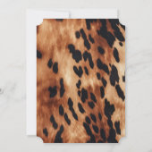 Invitation Cuir de vache marron occidental crème noire  (Dos)