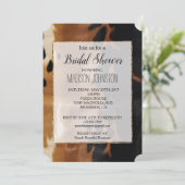 Invitation Cuir de vache noir marron or Sud-Ouest (Debout devant)