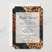 Invitation Cuir de vache occidental marron noir chic (Devant)