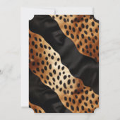 Invitation Cuir de vache occidental marron noir chic (Dos)