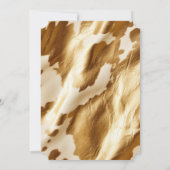 Invitation Cuir de vache occidentale à la crème dorée  (Dos)