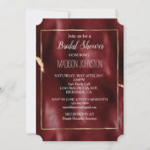 Invitation Cuir de vache Sud-Ouest Rouge profond (Devant)