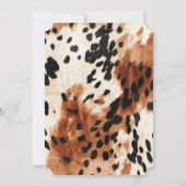 Invitation Cuir de vachette occidentale marron crème (Dos)