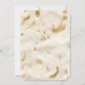 Invitation Cuir de vachette Western Blanc Or (Dos)