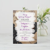 Invitation Cuir, dentelle et Rose Mariage gothique Steampunk (Debout devant)