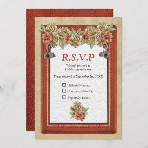 Invitation Cuir et daim Texture Art RSVP