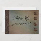 Invitation Cuir (faux) et Turquoise brillent vers le haut vos (Devant)